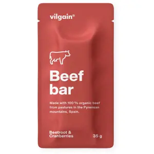 Produkt Vilgain Beef Bar BIO brusinky s řepou 35 g