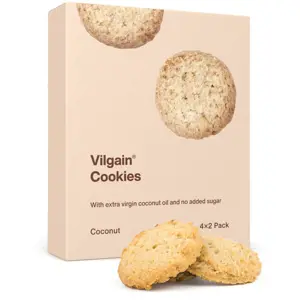 Vilgain Cookies BIO – kokos 135 g (4 x 2 sušenky)