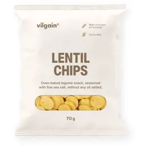 Vilgain Luštěninové chipsy BIO – čočkové 70 g