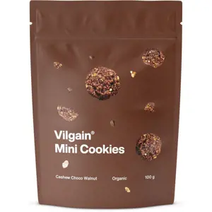 Produkt Vilgain Mini Cookies BIO kešu, čokoláda a vlašské ořechy 100 g