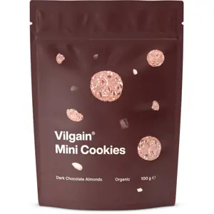 Vilgain Mini Cookies BIO – mandle s hořkou čokoládou 100 g