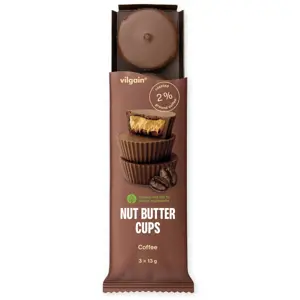 Vilgain Nut Butter Cups BIO – kávovo-oříškové máslo 39 g (3 x 13 g)