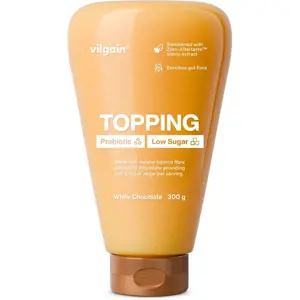 Vilgain Prebiotic Topping Low Sugar bílá čokoláda 300 g