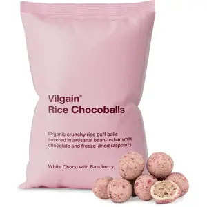 Produkt Vilgain Rice Chocoballs BIO Bílá čokoláda s malinou 50 g