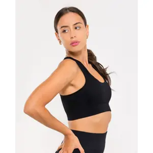 Vilgain Seamless Ribbed Racer Back Bra S/M black