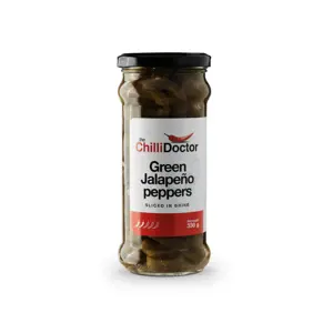 Produkt The Chilli Doctor Krájené zelené Jalapeño papričky v nálevu 330 g